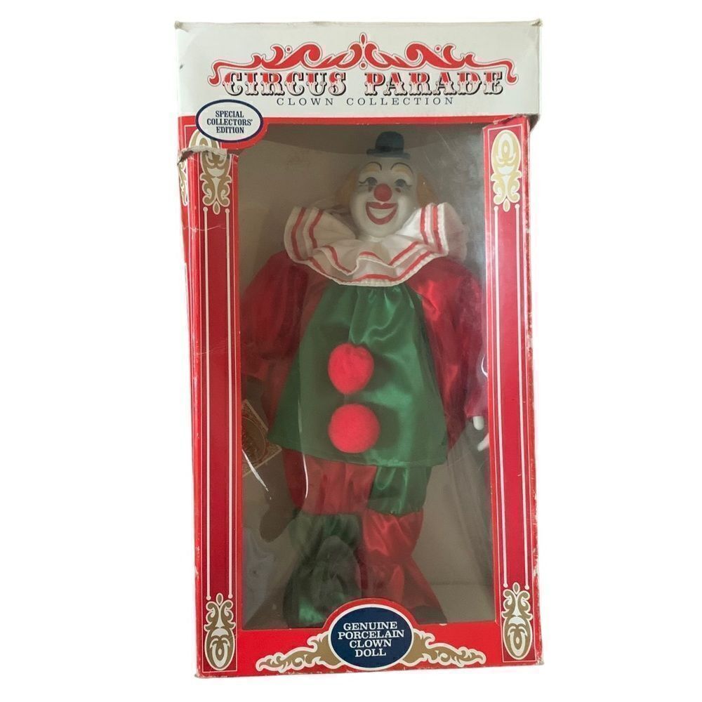 Vintage Porcelain Clown Doll
